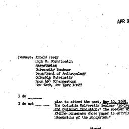 Announcements, 1965-04-30. ...