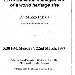 Announcements, 1999-03-22. ...