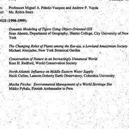 Schedules, Ecology and Cult...
