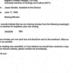 Correspondence, 1999-06-17....