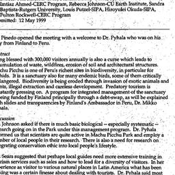 Minutes, 1999-03-22. Ecolog...