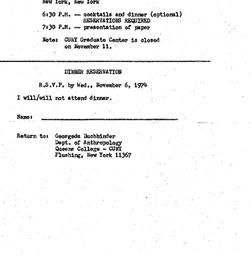 Announcements, 1974-11-11. ...