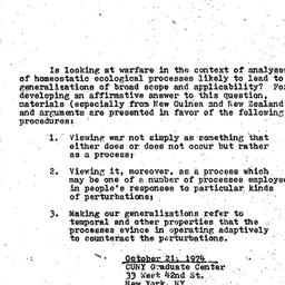 Announcements, 1974-10-21. ...