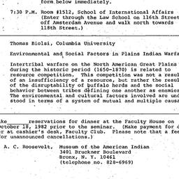 Minutes, 1982-10-18. Ecolog...