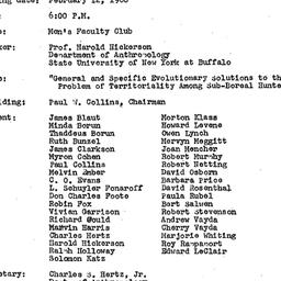 Minutes, 1968-02-12. Ecolog...