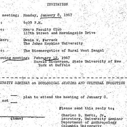 Announcements, 1968-01-08. ...