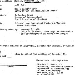Announcements, 1967-12-11. ...