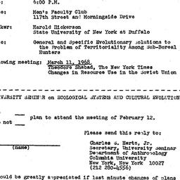 Announcements, 1968-02-12. ...