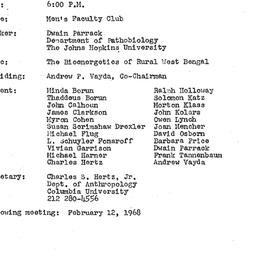 Minutes, 1968-01-08. Ecolog...
