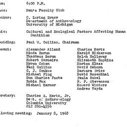 Minutes, 1967-12-11. Ecolog...