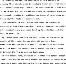 Minutes, 1986-01-20. Ecolog...