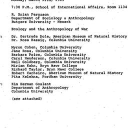 Minutes, 1985-03-11. Ecolog...