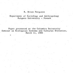 Speaker's paper, 1985-0...