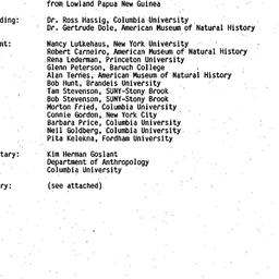 Minutes, 1984-11-12. Ecolog...