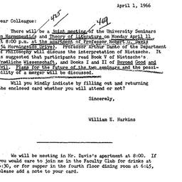 Announcements, 1966-04-01. ...