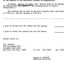 Announcements, 1965-12-28. ...