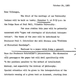 Announcements, 1960-10-24. ...