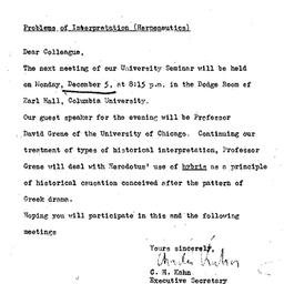 Announcements, 1960-11-25. ...