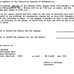 Announcements, 1965-04-30. ...