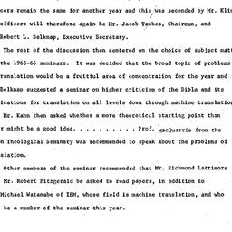 Announcements, 1965-05-10. ...