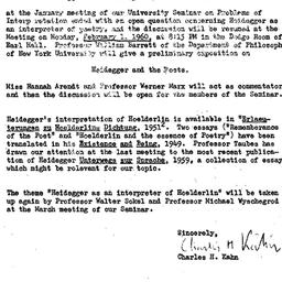 Announcements, 1960-01-14. ...