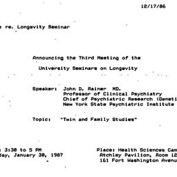 Announcements, 1986-12-17. ...