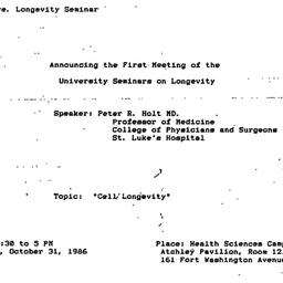 Announcements, 1986-09-18. ...