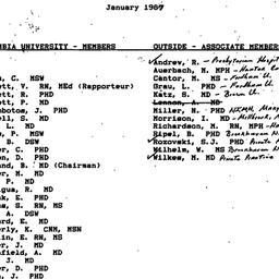 Minutes, 1987-01-30. Longev...