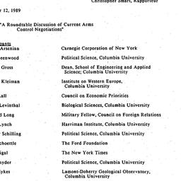 Minutes, 1989-10-12. Arms C...