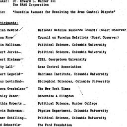 Minutes, 1987-03-05. Arms C...