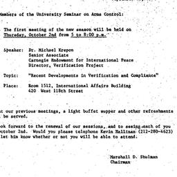Announcements, 1986-09-12. ...