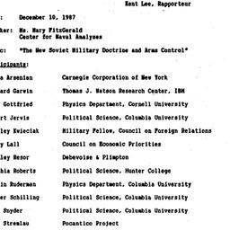 Minutes, 1987-12-10. Arms C...
