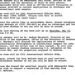 Announcements, 1988-03-17. ...
