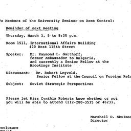 Announcements, 1983-02-15. ...