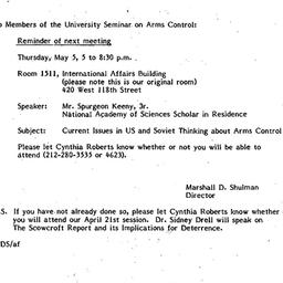 Announcements, 1983-04-15. ...