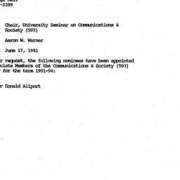 Correspondence, 1991-06-17....