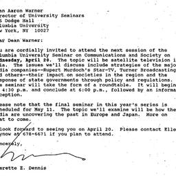 Announcements, 1994-04-15. ...