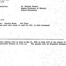 Announcements, 1984-03-22. ...