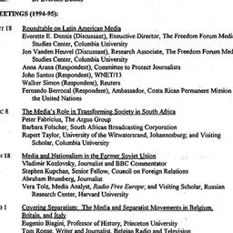 Schedules, Communications a...