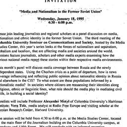 Announcements, 1995-01-18. ...