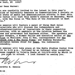 Announcements, 1993-03-02. ...