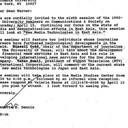 Announcements, 1993-04-02. ...
