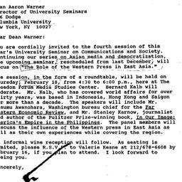 Announcements, 1993-02-05. ...