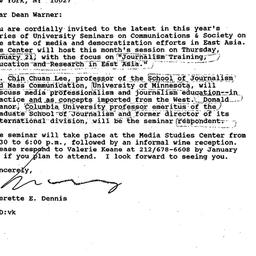 Announcements, 1993-01-08. ...