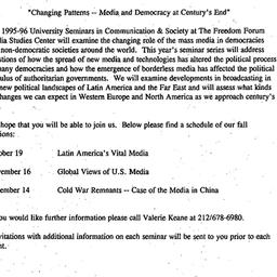 Announcements, 1995-10-19. ...