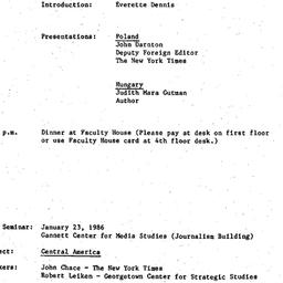 Announcements, 1985-12-04. ...