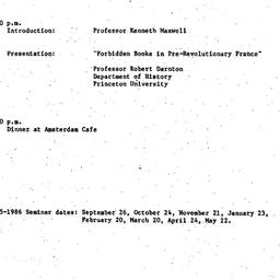 Announcements, 1985-05-23. ...