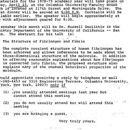 Announcements, 1979-03-30. ...
