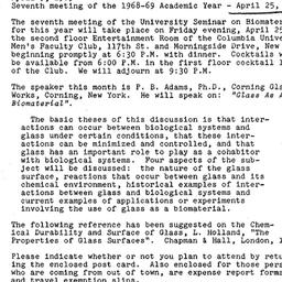 Announcements, 1969-04-09. ...
