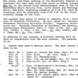 Announcements, 1969-05-12. ...